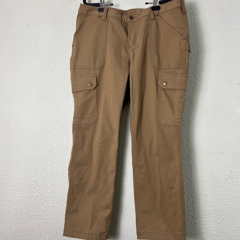 Duluth Trading Co Women's 14X29 Curvesetter Waistband Cargo Pants Work.